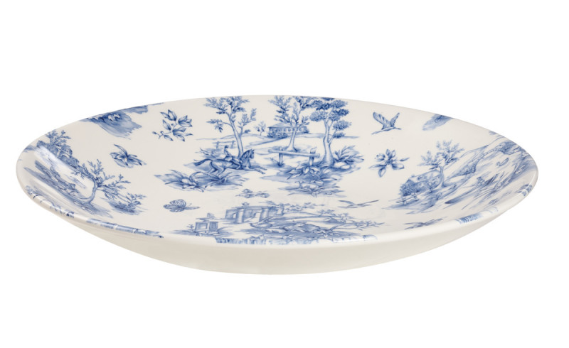 Assiette plate rond Toile Prague Blue porcelaine Ø 21 cm Vintage Prints Churchill