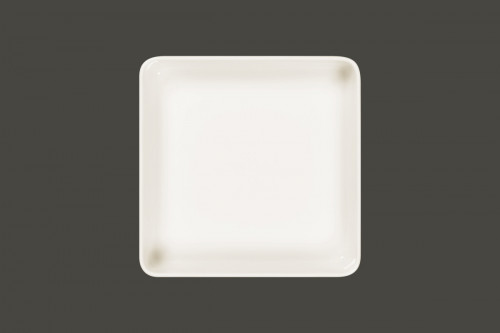Assiette creuse carré blanc porcelaine 24x24 cm Fractal Rak