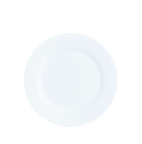 Assiette plate rond blanc verre Ø 25,5 cm Intensity White Arcoroc