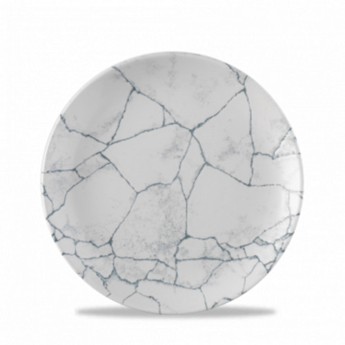 Assiette coupe plate rond pearl grey porcelaine Ø 21,7 cm Kintsugi Churchill