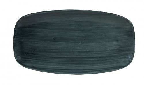 Assiette plate rectangulaire Rustic Teal porcelaine 29,8x15,3 cm Stonecast Patina Churchill