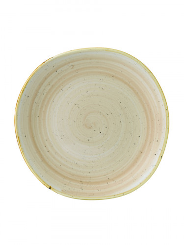 Assiette plate organique rond Nutmeg Cream porcelaine Ø 26,4 cm Stonecast Churchill
