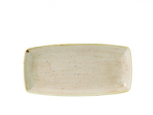 Assiette plate rectangulaire Nutmeg Cream porcelaine 29,5x14 cm Stonecast Churchill
