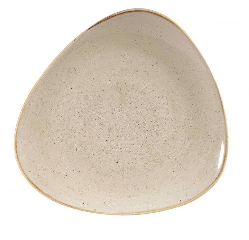 Assiette plate triangulaire Nutmeg Cream porcelaine 26,5 cm Stonecast Churchill