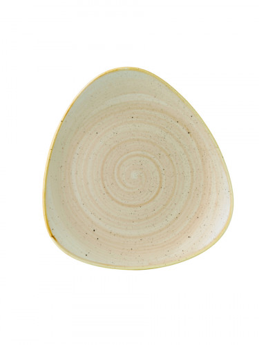 Assiette plate triangulaire Nutmeg Cream porcelaine 22,9 cm Stonecast Churchill