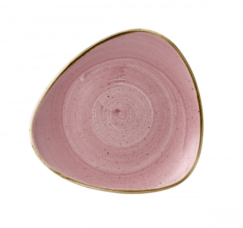 Assiette plate triangulaire Petal Pink porcelaine 22,9 cm Stonecast Churchill