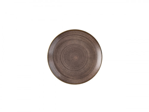 Assiette coupe rond Raw Brown porcelaine Ø 21,7 cm Stonecast Raw Churchill