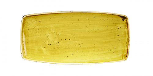 Assiette plate rectangulaire Mustard porcelaine 29,5x14 cm Stonecast Churchill