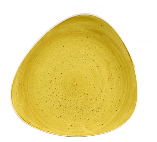 Assiette plate triangulaire Mustard porcelaine 26,5 cm Stonecast Churchill