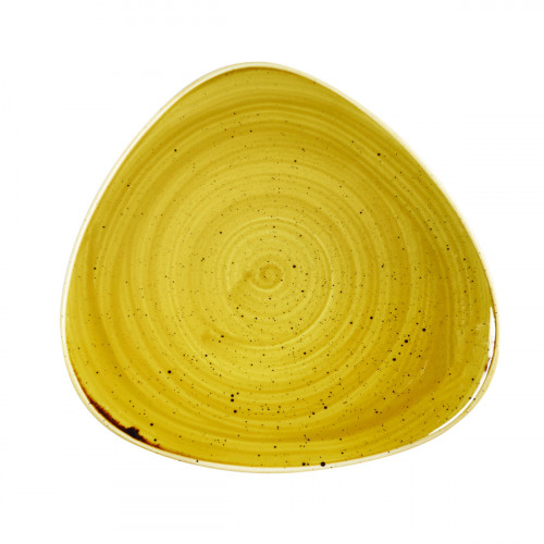 Assiette plate triangulaire Mustard porcelaine 31,1 cm Stonecast Churchill
