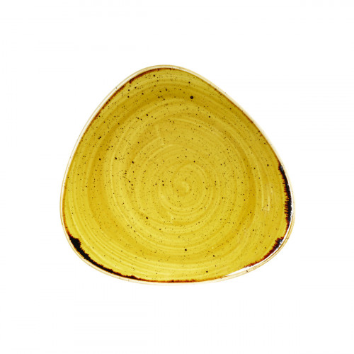 Assiette plate triangulaire Mustard porcelaine 19,2 cm Stonecast Churchill