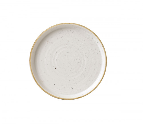 Assiette à bord droit rond barley white porcelaine Ø 16 cm Stonecast Churchill