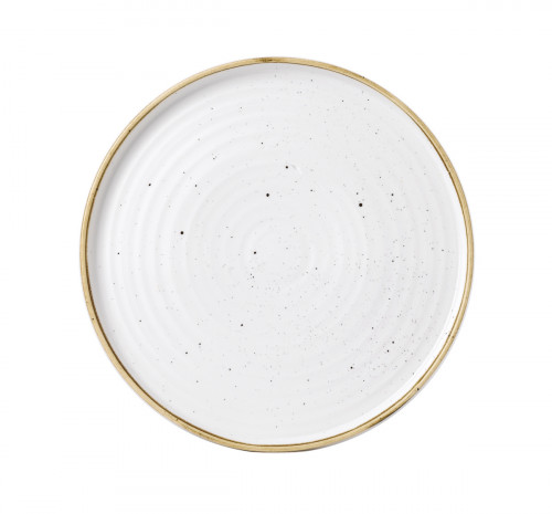 Assiette à bord droit rond barley white porcelaine Ø 28 cm Stonecast Churchill