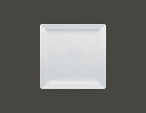 Assiette plate carré blanc porcelaine Ø 0 cm 24,3 cm Charm+ Rak
