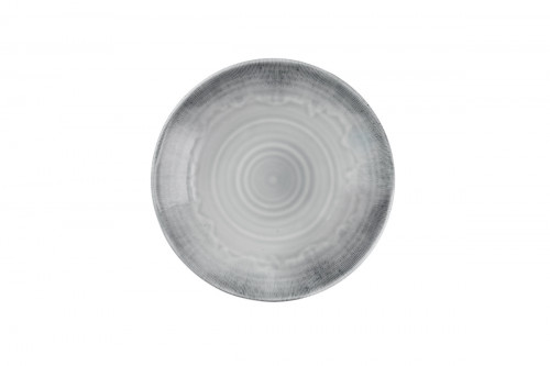 Assiette coupe creuse rond gris porcelaine Ø 21 cm Flux Grey Dudson
