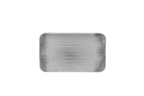 Assiette plate rectangulaire gris porcelaine 27x16 cm Flux Grey Dudson