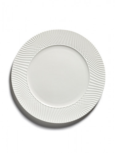 Assiette plate rond blanc porcelaine Ø 29 cm Nido Serax