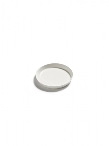 Assiette coupe plate rond blanc porcelaine Ø 12 cm Nido Serax