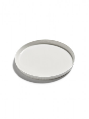 Assiette coupe plate rond blanc porcelaine Ø 24 cm Nido Serax