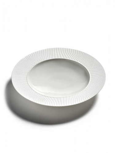 Assiette creuse rond blanc porcelaine Ø 28 cm Nido Serax