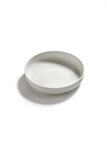 Plat rond blanc porcelaine Ø 19 cm Nido Serax