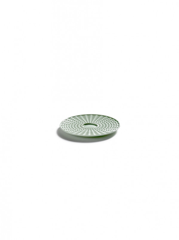 Sous tasse à café rond vert porcelaine Ø 11,5 cm Nido Serax