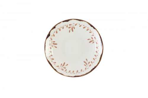 Assiette creuse irrégulier blanc porcelaine Ø 24,5 cm Harvest Mediterranean Dudson