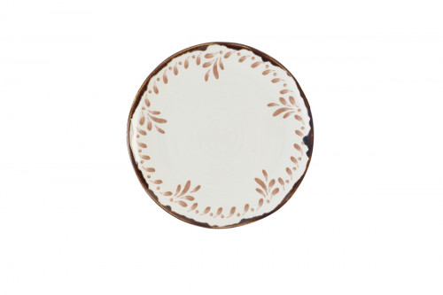 Assiette plate irrégulier blanc porcelaine Ø 27 cm Harvest Mediterranean Dudson