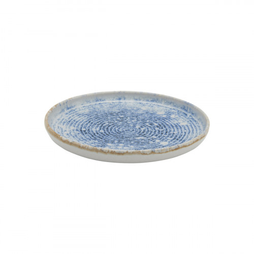 Assiette plate rond bleu grès Ø 17 cm Ice Accolade