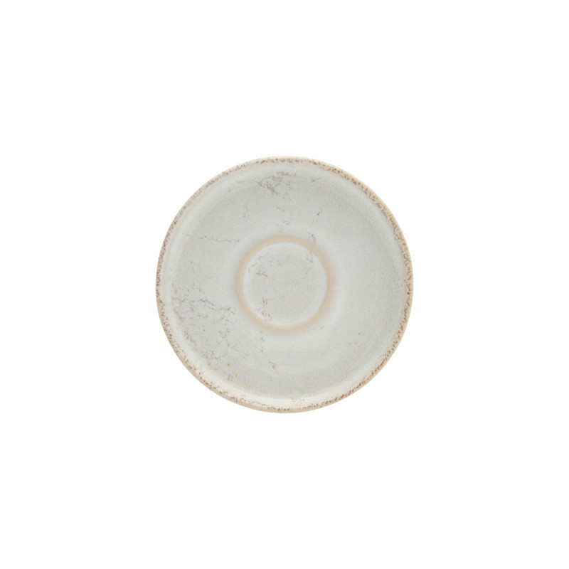 Sous tasse expresso rond beige grès émaillé Ø 12 cm Sand Accolade