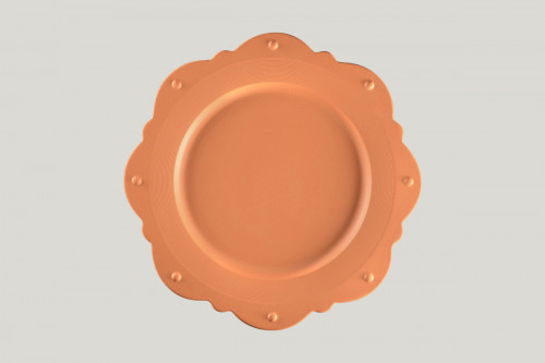 Assiette plate octogonal Tero Décor Prima porcelaine Ø 33,1 cm Earth Rak