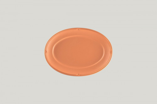 Assiette plate ovale Tero Décor Prima porcelaine 38,2x26,9 cm Earth Rak
