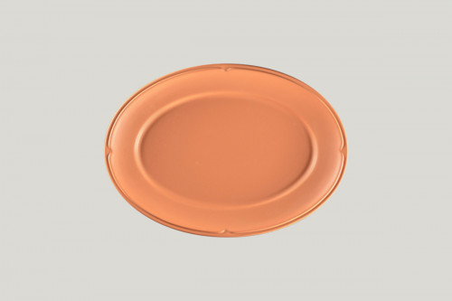 Assiette plate ovale Tero Décor Prima porcelaine 32x21 cm Earth Rak