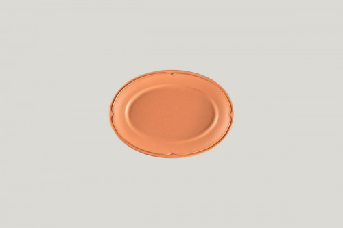 Assiette plate ovale Tero Décor Prima porcelaine 22x14,1 cm Earth Rak