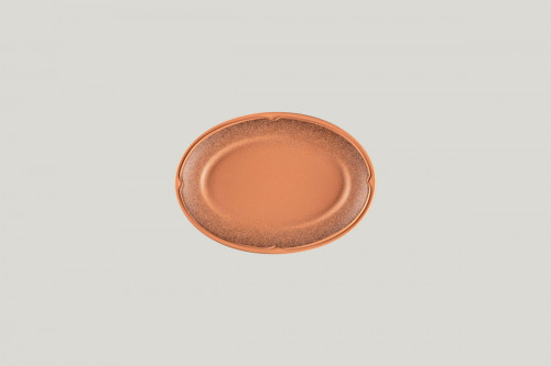 Assiette plate ovale Tero Décor Denia porcelaine 22x14,1 cm Earth Rak