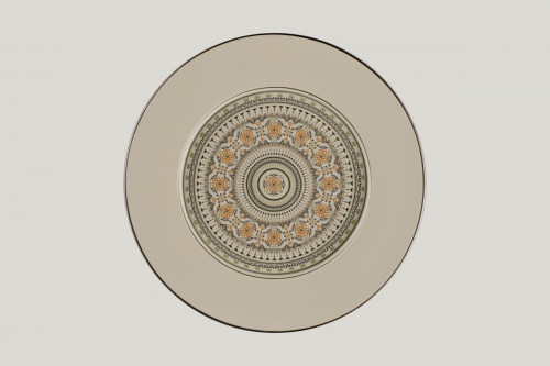 Assiette plate rond Argila Décor Genoa porcelaine Ø 32,5 cm Earth Rak