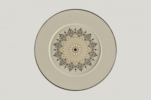 Assiette plate rond Argila Décor Cartagena porcelaine Ø 32,5 cm Earth Rak