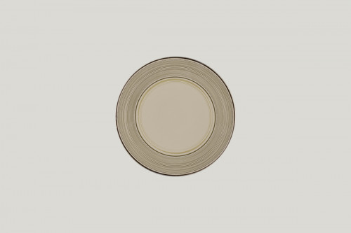 Assiette extra plate rond Argila Décor Larissa porcelaine Ø 20,5 cm Earth Rak