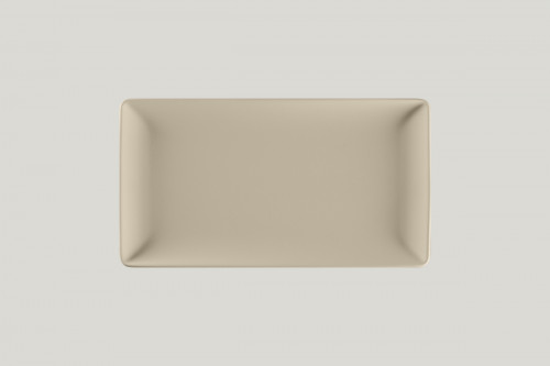 Assiette plate rectangulaire Argila Décor Epura porcelaine 33,8x18,3 cm Earth Rak