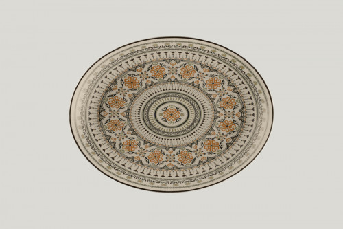 Plat ovale Argila Décor Genoa porcelaine 36 cm Earth Rak