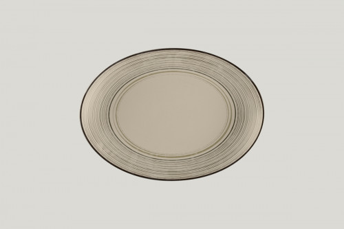 Plat ovale Argila Décor Larissa porcelaine 32 cm Earth Rak