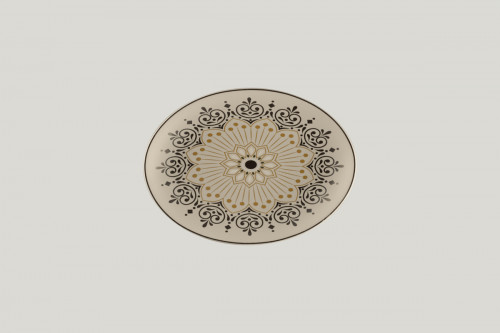 Plat ovale Argila Décor Cartagena porcelaine 26 cm Earth Rak