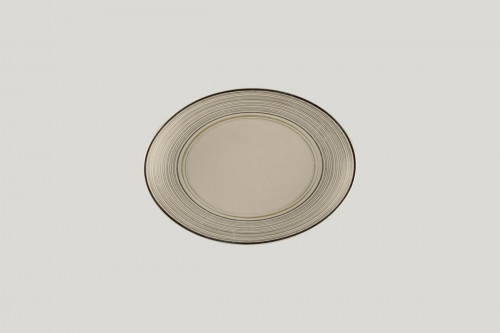 Plat ovale Argila Décor Larissa porcelaine 26 cm Earth Rak