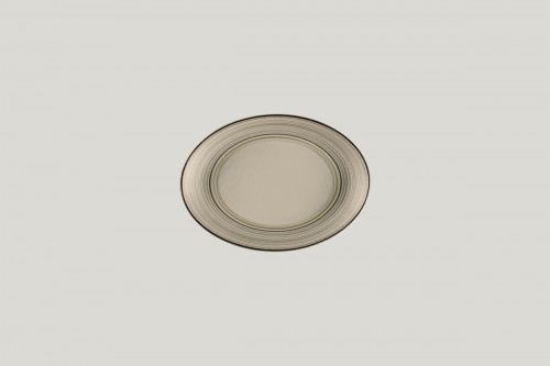 Plat ovale Argila Décor Larissa porcelaine 21 cm Earth Rak