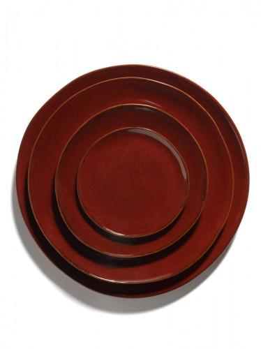 Assiette coupe plate rond Venetian red grès 14,5x14,5 cm La Mère Serax