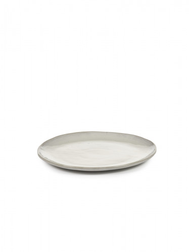 Assiette coupe plate rond écru grès 25x25 cm La Mère Serax
