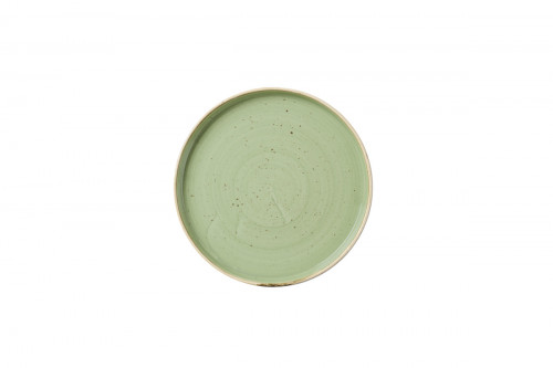 Assiette à bord droit rond Sage Green porcelaine Ø 21 cm Stonecast Churchill