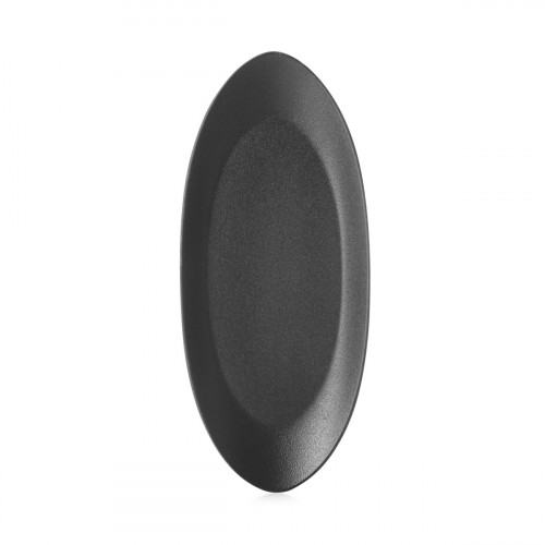 Assiette coupe à fond plat ovale effet fonte porcelaine 36x16 cm Equinoxe Revol
