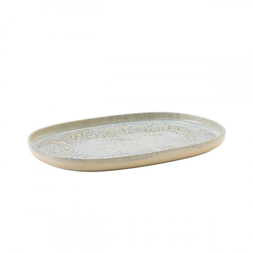 Assiette ovale rond grès 33x22,5 cm Tropic Accolade