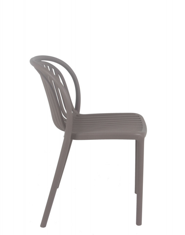Chaise de terrasse taupe 78x51x57 cm Dubai